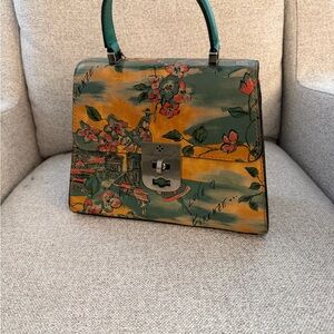 Patricia Nash Multicolor Floral Satchel
